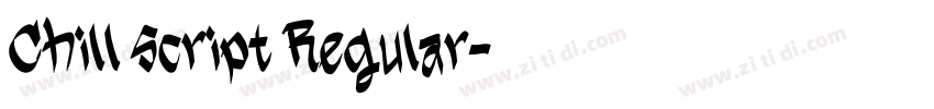 Chill Script Regular字体转换